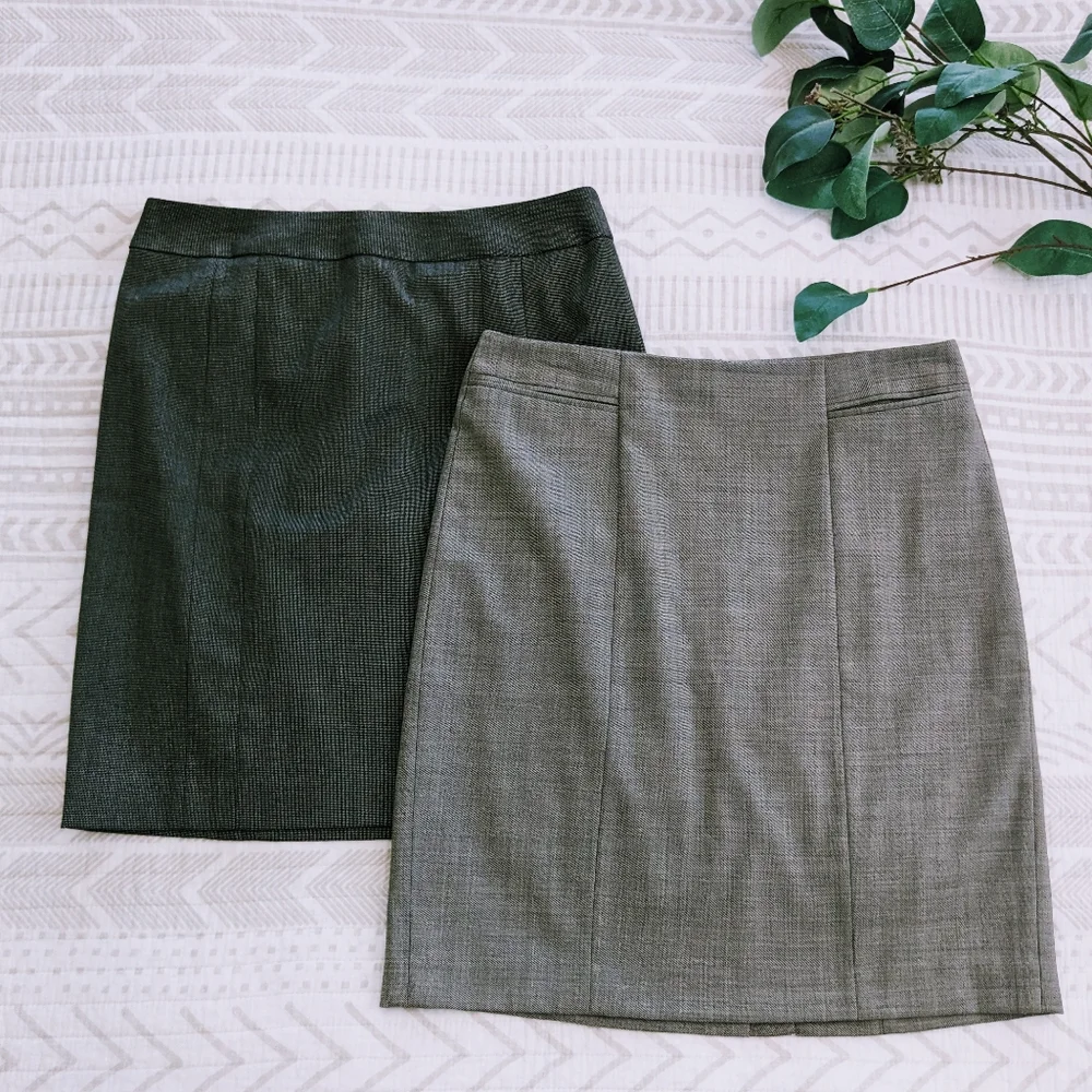 Ann Taylor Pencil Skirt Set - Black and Gray - Picture 1 of 9